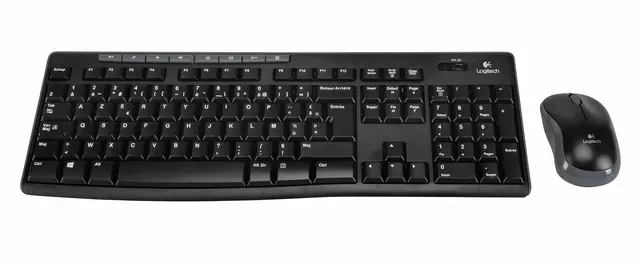 Een Toetsenbord Logitech MK270 Azerty +muis zwart koop je bij KantoorProfi België BV