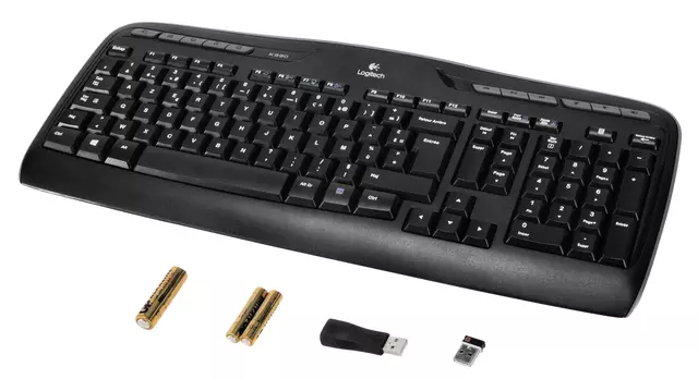 Een Toetsenbord Logitech MK330 Azerty +muis zwart koop je bij EconOffice