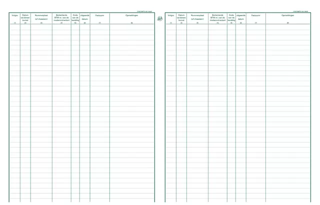 Een Registerstichgaragisten 320x250mm 80vel sortiert koop je bij QuickOffice BV