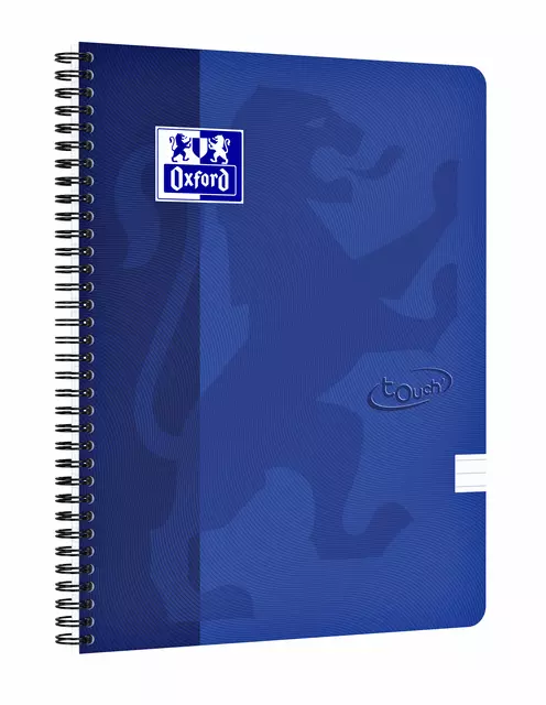 Een Spiraalblok Oxford Touch A4 lijn 140 pagina's 80gr blauw koop je bij Unimark Office B.V.