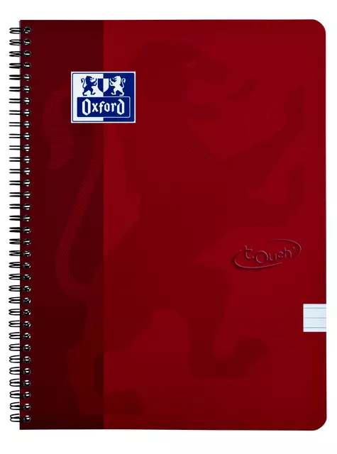 Een Spiraalblok Oxford Touch A4 lijn 140 pagina's 80gr rood koop je bij Van Leeuwen Boeken- en kantoorartikelen