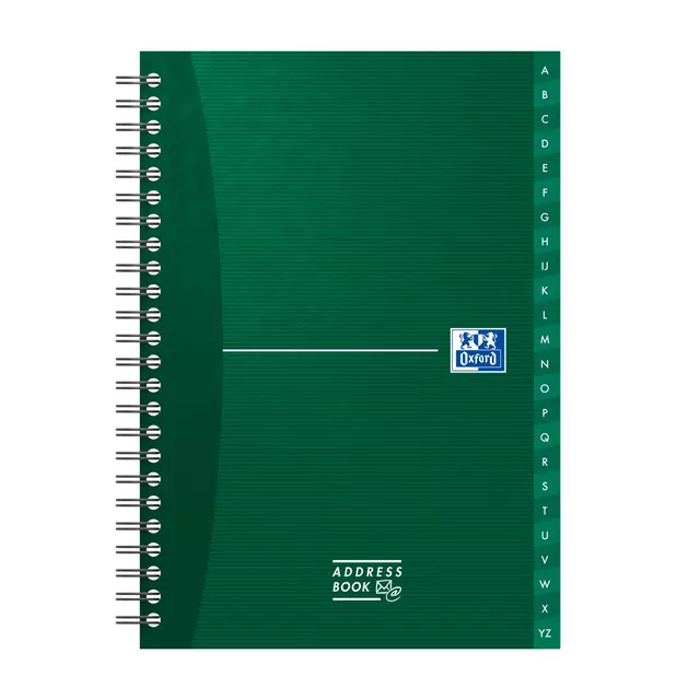 Een Adresboek Oxford Office Essentials A5 72vel dubbelspiraal assorti koop je bij EconOffice