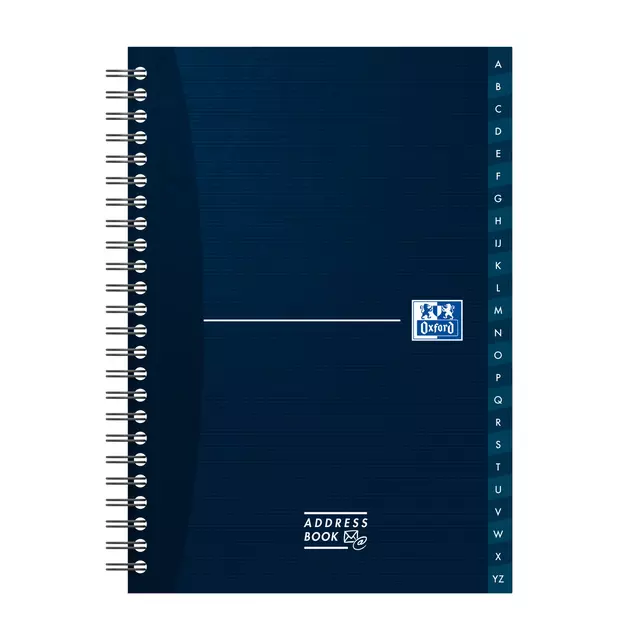 Een Adresboek Oxford Office Essentials A5 72vel dubbelspiraal assorti koop je bij EconOffice