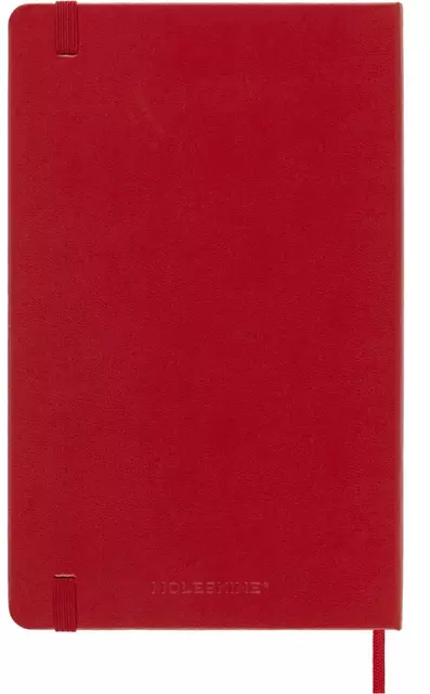 Een Notitieboek Moleskine large 130x210mm blanco hard cover rood koop je bij Totaal Kantoor Goeree