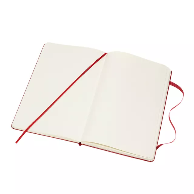 Een Notitieboek Moleskine large 130x210mm blanco hard cover rood koop je bij KantoorProfi België BV