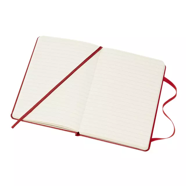 Een Notitieboek Moleskine pocket 90x140mm lijn hard cover rood koop je bij Totaal Kantoor Goeree
