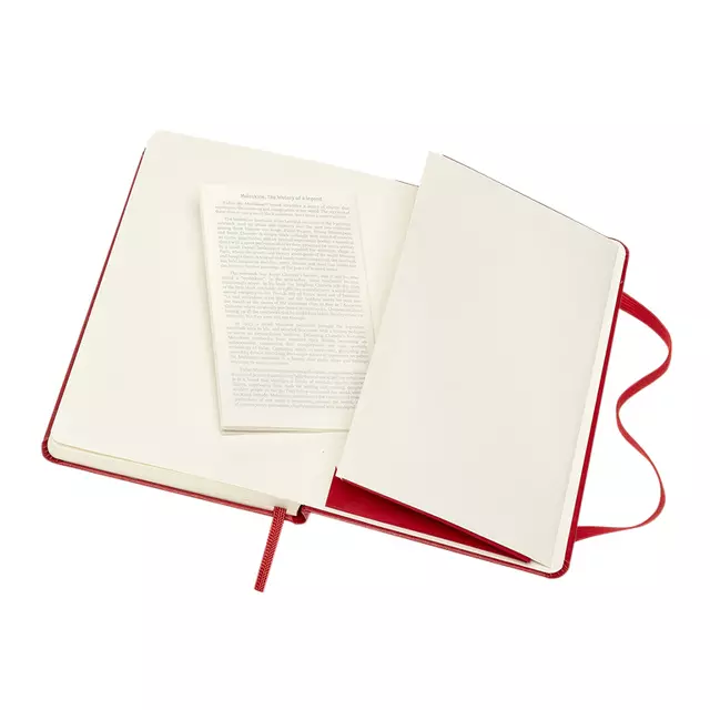 Een Notitieboek Moleskine pocket 90x140mm lijn hard cover rood koop je bij KantoorProfi België BV