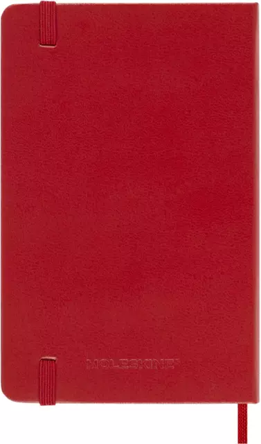 Notitieboek Moleskine pocket 90x140mm blanco hard cover rood