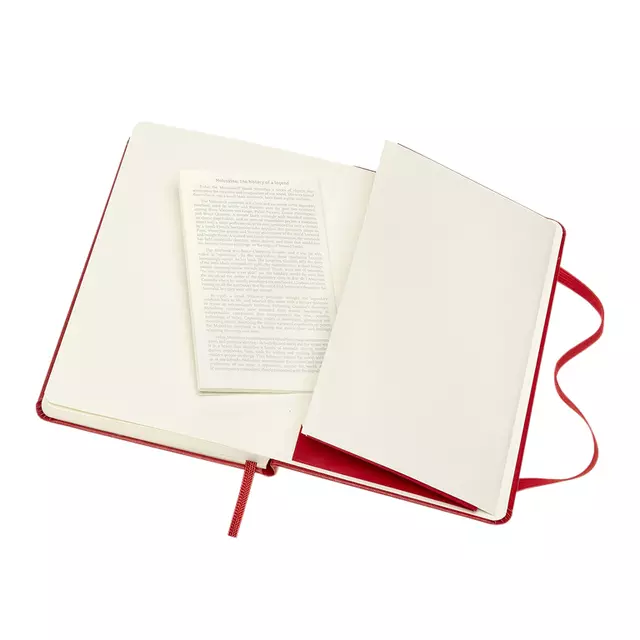 Een Notitieboek Moleskine pocket 90x140mm blanco hard cover rood koop je bij KantoorProfi België BV