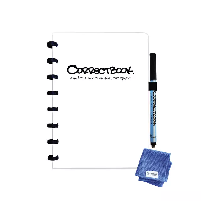 Een Notitieboek Correctbook A5 blanco 40blz inspirational white koop je bij EconOffice