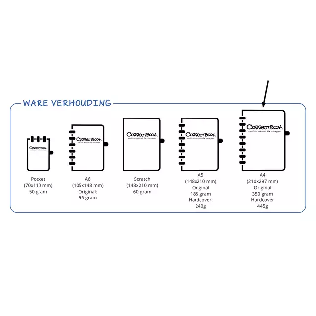 Een Notizbuch Correctbook A5-Linie 40 Seiten inspirierend weiß koop je bij QuickOffice BV