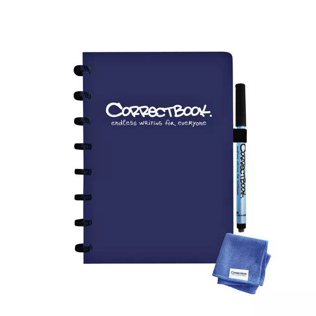 Een Notitieboek Correctbook A5 lijn 40blz midnight blue koop je bij Van Leeuwen Boeken- en kantoorartikelen