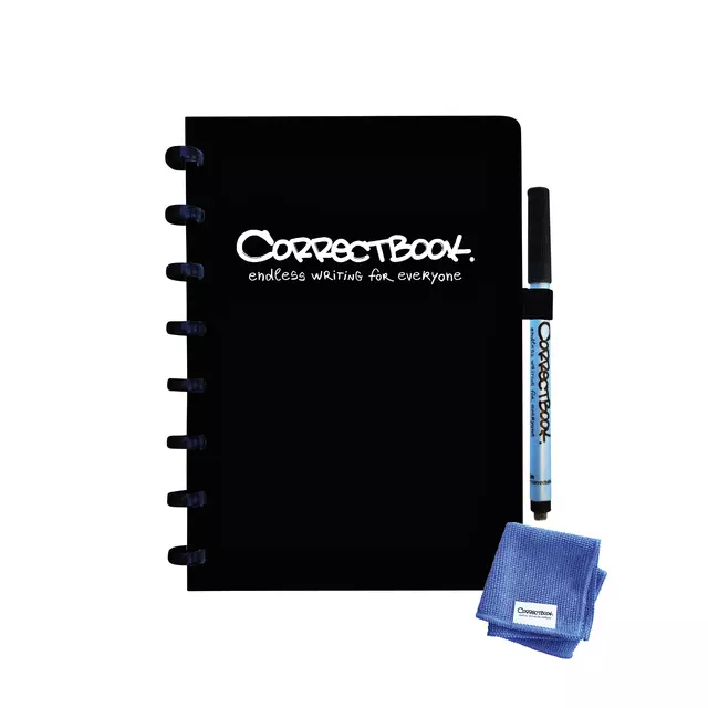 Een Notitieboek Correctbook A5 blanco 40blz ink black koop je bij Totaal Kantoor Goeree