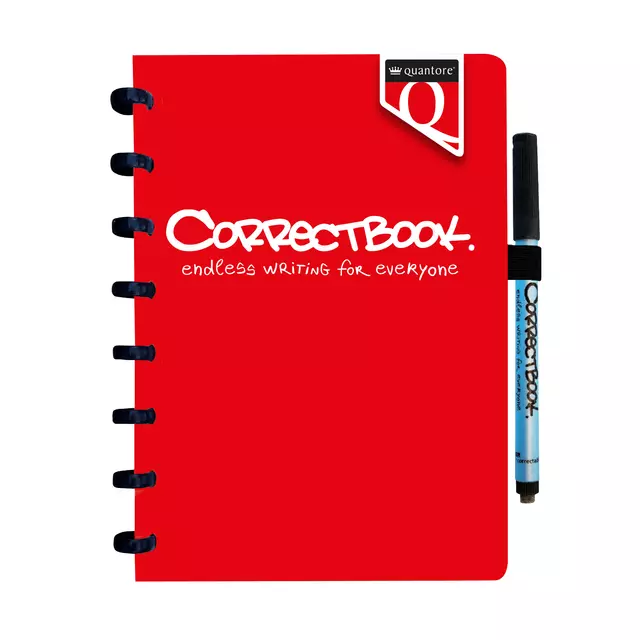 Een Notitieboek Correctbook Quantore A5 lijn 40blz rood koop je bij Totaal Kantoor Goeree