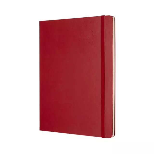 Notitieboek Moleskine XL 190x250mm lijn hard cover scarlet red
