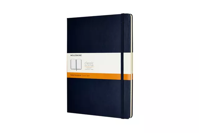 Een Notitieboek Moleskine XL 190x250mm lijn hard cover sapphire blue koop je bij L&N Partners voor Partners B.V.