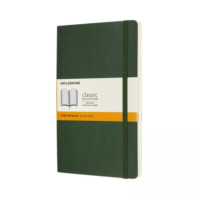 Een Notitieboek Moleskine large 130x210mm lijn soft cover myrtle green koop je bij KantoorProfi België BV