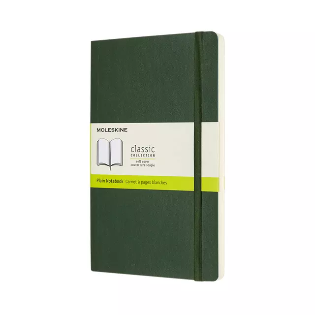 Een Notitieboek Moleskine large 130x210mm blanco soft cover myrtle green koop je bij L&N Partners voor Partners B.V.