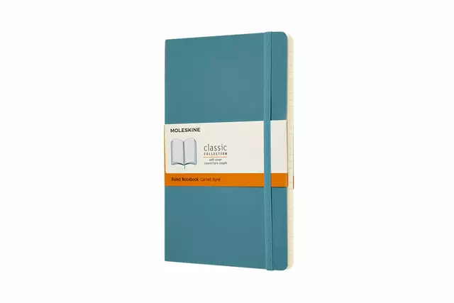 Een Notitieboek Moleskine large 130x210mm lijn soft cover reef blue koop je bij L&N Partners voor Partners B.V.