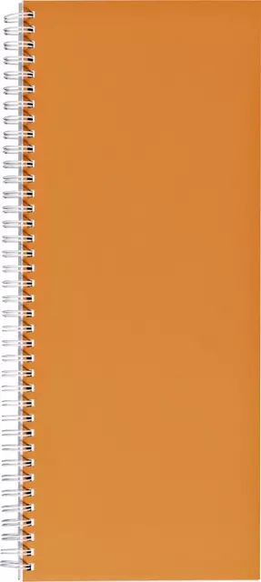 Een Notitieboek 135x330mm lijn 160blz 70gr spiraal oranje koop je bij EconOffice