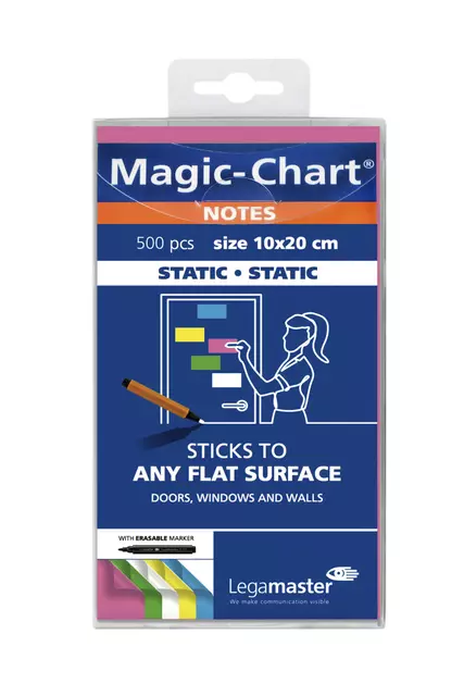 Een Magic-chart notes Legamaster 10x20cm assorti koop je bij KantoorProfi België BV