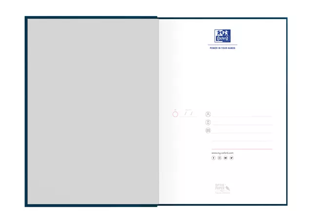 Een Notitieboek Oxford Office Essentials A5 96vel lijn blauw koop je bij Unimark Office B.V.