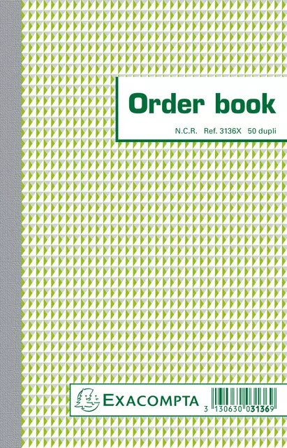 Een Orderboek Exacompta 210x135mm 50x2vel koop je bij Van Leeuwen Boeken- en kantoorartikelen