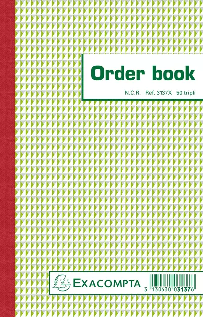 Een Orderboek Exacompta 210x135mm 50x3vel lijn koop je bij Van Leeuwen Boeken- en kantoorartikelen