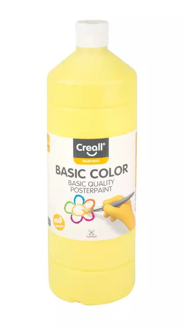 Een Plakkaatverf Creall basic lichtgeel 1000ml koop je bij Goedkope Kantoorbenodigdheden