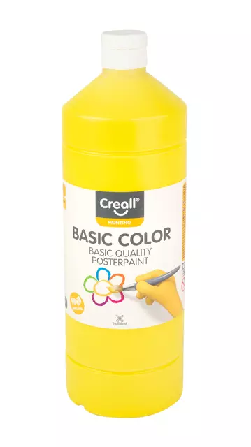 Plakkaatverf Creall basic geel 1000ml