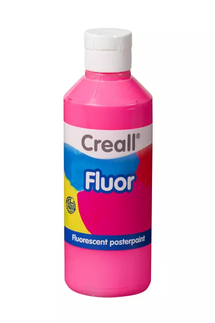 Een Plakkaatverf Creall fluor roze 250ml koop je bij EconOffice