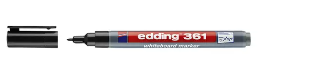 Een Viltstift edding 361 whiteboard rond 1mm zwart koop je bij Van Leeuwen Boeken- en kantoorartikelen