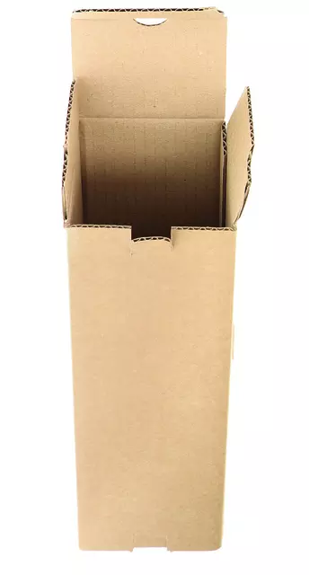 Een Verzenddoos fles IEZZY karton bruin 90x90x360mm koop je bij MV Kantoortechniek B.V.