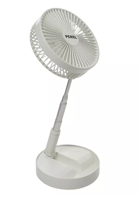 Een Tafelventilator Perel inklapbaar en oplaadbaar Ø17cm koop je bij L&N Partners voor Partners B.V.