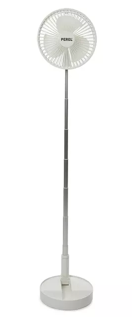 Een Tafelventilator Perel inklapbaar en oplaadbaar Ø17cm koop je bij KantoorProfi België BV