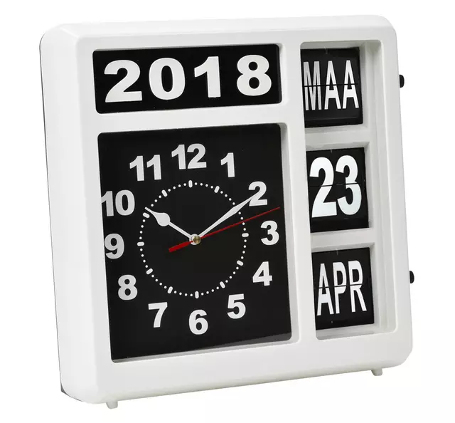 Buy your Wall clock Perel Flipover 31cm black/white at QuickOffice BV