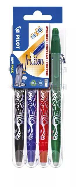 Een Rollerpen PILOT friXion medium basis assorti Set2Go à 4 stuks koop je bij Kantoorvakhandel van der Heijde