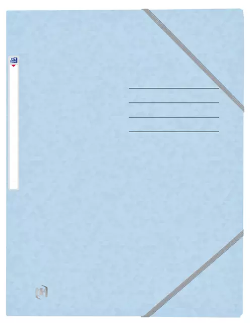 Een Elastomap Oxford Top File+ A4 3 kleppen 390gr pastel blauw koop je bij EconOffice