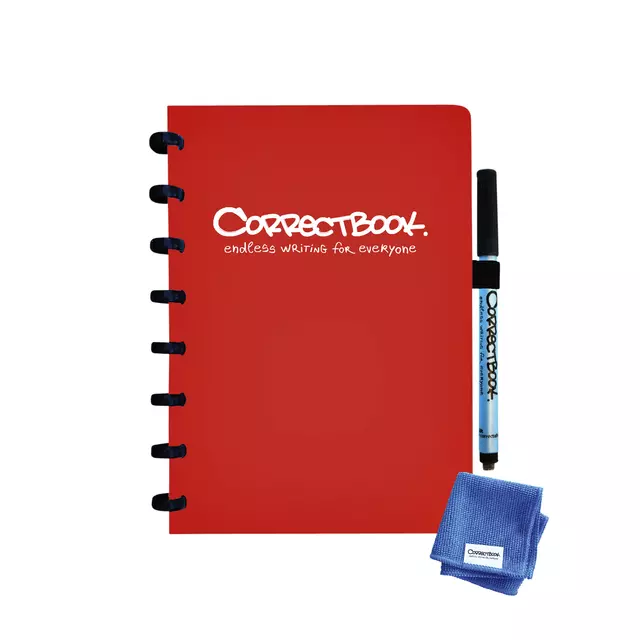 Een Notitieboek Correctbook A5 lijn 40blz horizon red koop je bij EconOffice