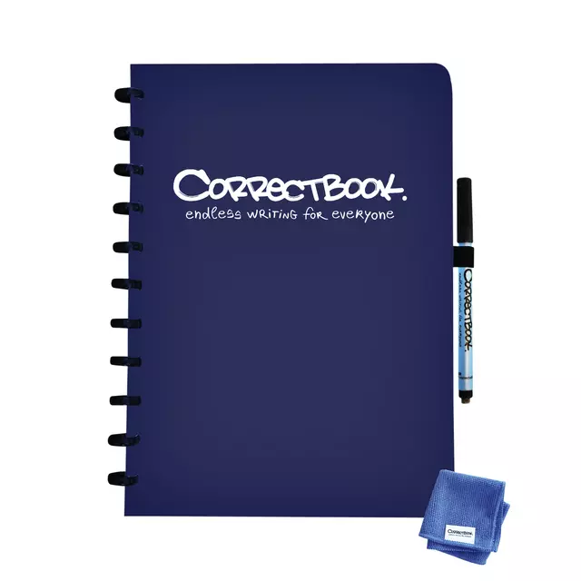 Een Notitieboek Correctbook A4 lijn 40blz midnight blue koop je bij Van Leeuwen Boeken- en kantoorartikelen