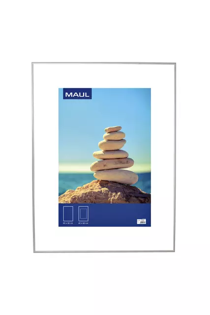 Een Fotolijst MAUL design 60x80cm aluminium frame zilver koop je bij EconOffice