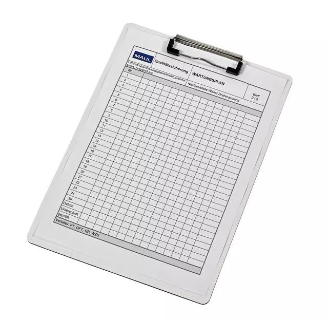 Een Klembord MAUL Flexx A4 staand PP wit koop je bij Goedkope Kantoorbenodigdheden