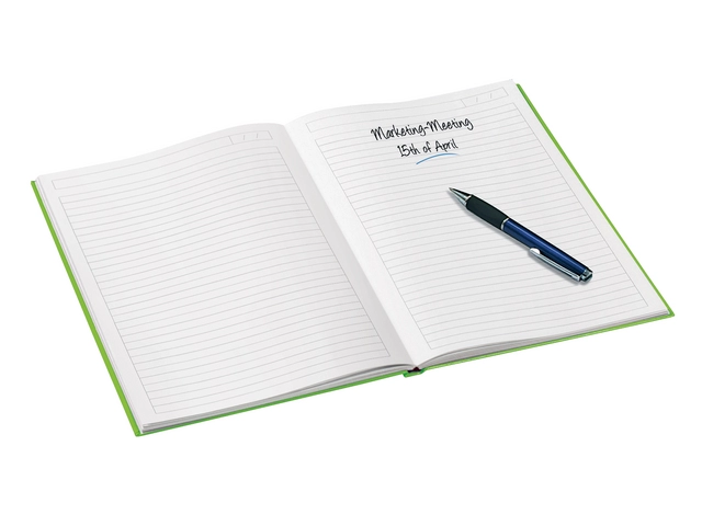 Buy your Notebook Leitz WOW A5 160 pages 90gr line green at QuickOffice BV