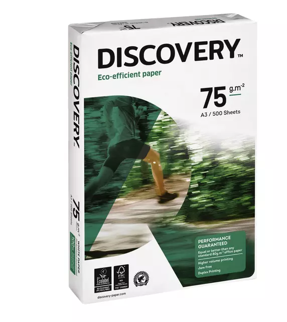 Een Kopieerpapier Discovery A3 75gr wit 500vel koop je bij KantoorProfi België BV
