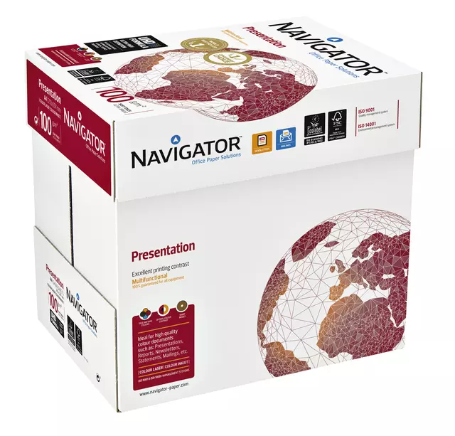 Een Kopieerpapier Navigator Presentation A4 100gr wit 500vel koop je bij Goedkope Kantoorbenodigdheden