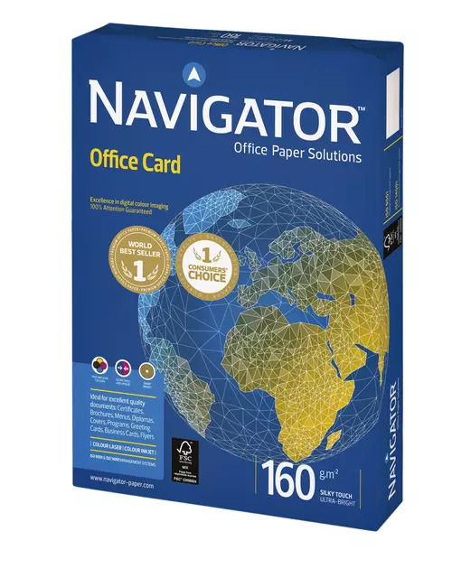 Een Kopieerpapier Navigator Office Card A3 160gr wit 250vel koop je bij L&N Partners voor Partners B.V.