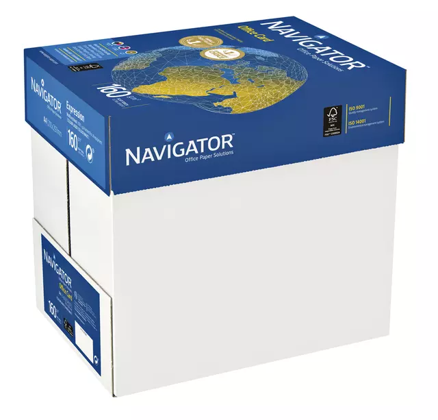 Een Kopieerpapier Navigator Office Card A4 160gr wit 250vel koop je bij Van Leeuwen Boeken- en kantoorartikelen