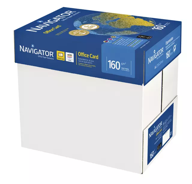 Een Kopieerpapier Navigator Office Card A4 160gr wit 250vel koop je bij Totaal Kantoor Goeree