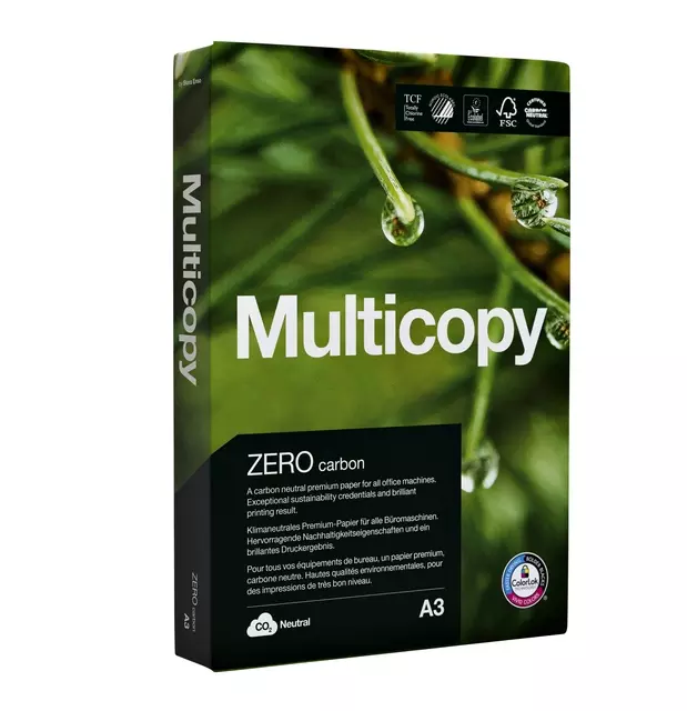 Een Kopieerpapier Multicopy Zero A3 80gr wit 500vel koop je bij Goedkope Kantoorbenodigdheden