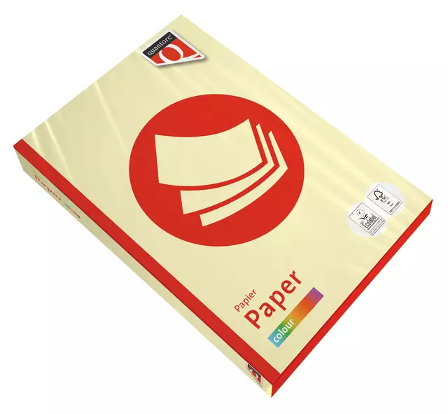 Kopieerpapier Quantore Colour A4 80gr kanariegeel 500 vel